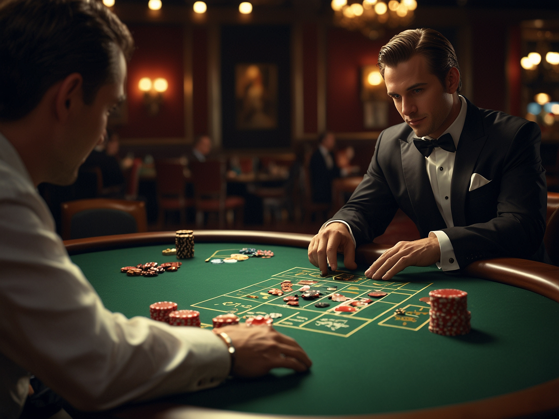 Sala de casino en vivo con crupier